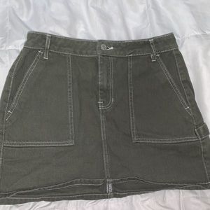 Pacsun green mini carpenter skirt